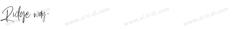Ridge way字体转换